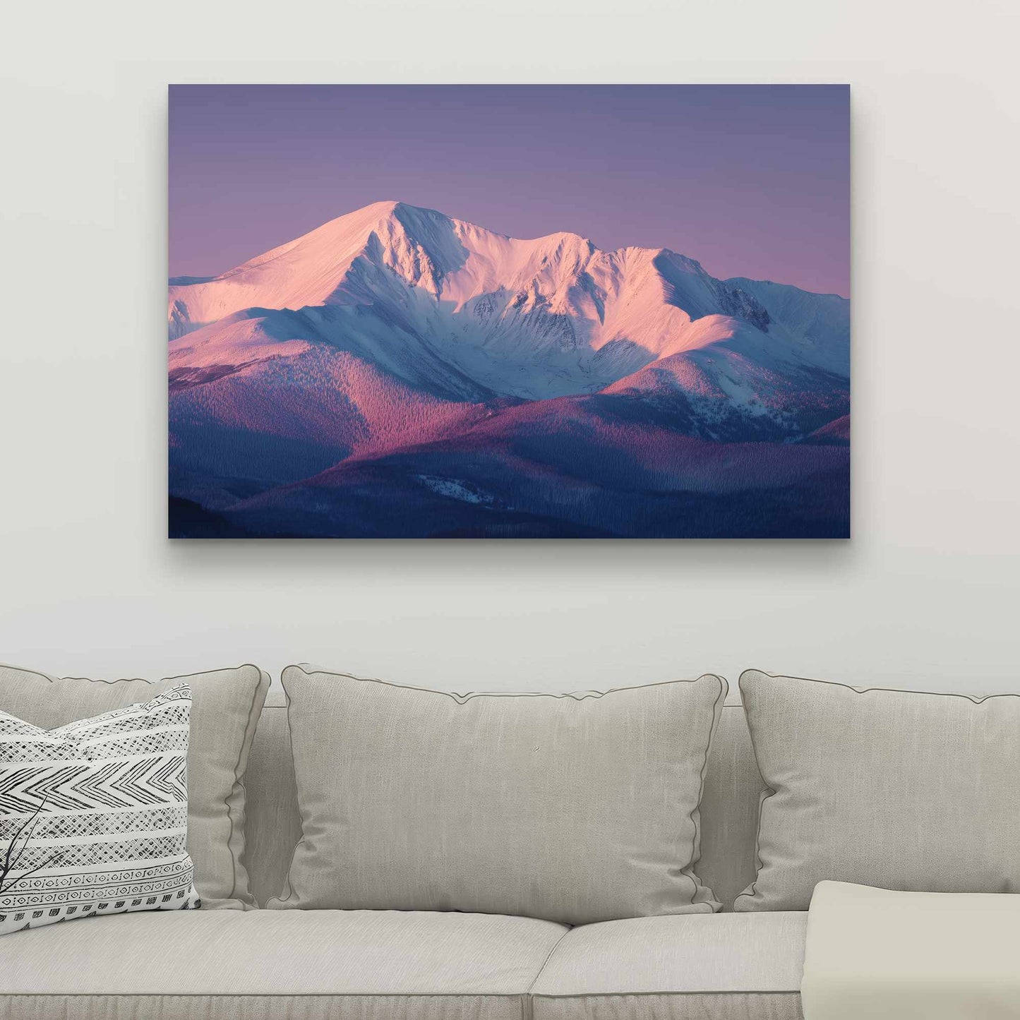 Rising Snow - White Canvas Art for Elegant Home Decor