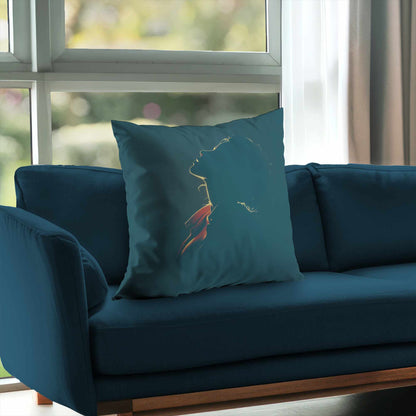 Coussin décoratif en sergé poly Silence Lumière Chuchotement | Décoration d'intérieur