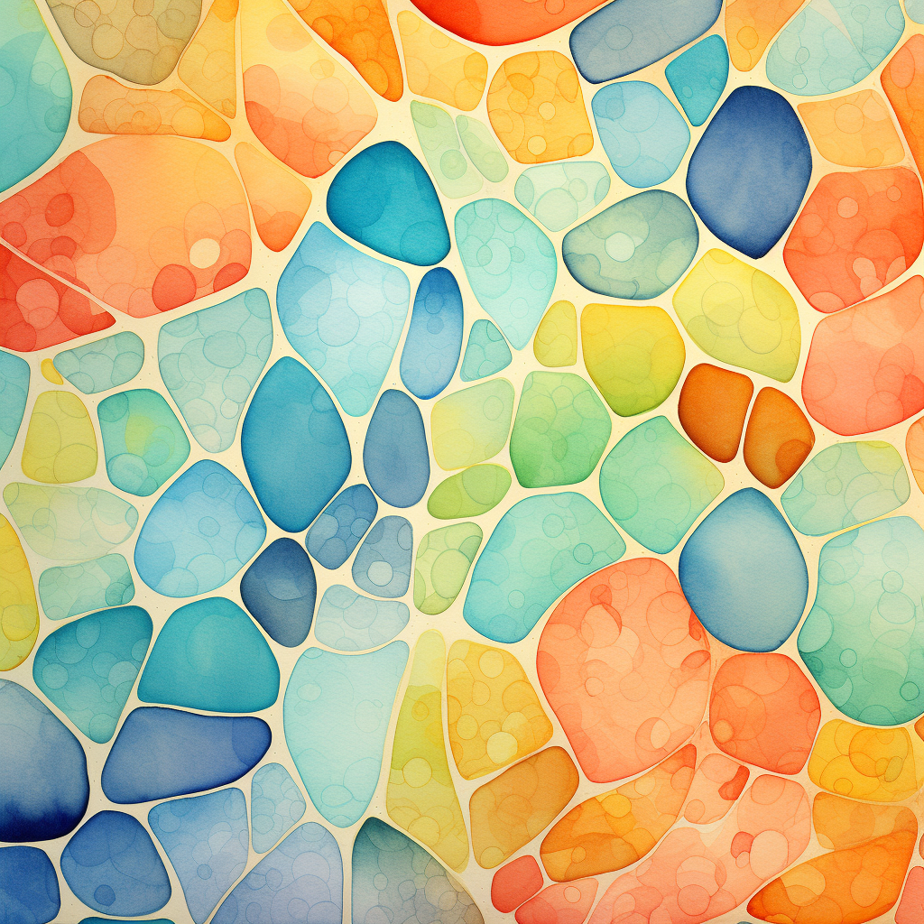 Blobs - Framed Canvas - Print on demand