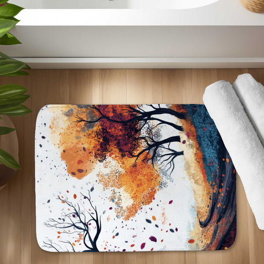 Cool Weather Blue Bath Mat | Stylish Home Decor Essential