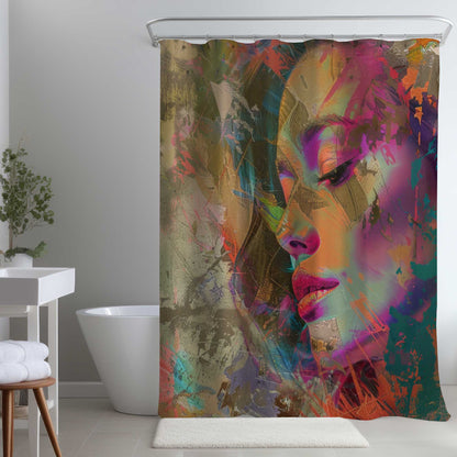 Rideau de douche style grunge | Décoration intérieure élégante