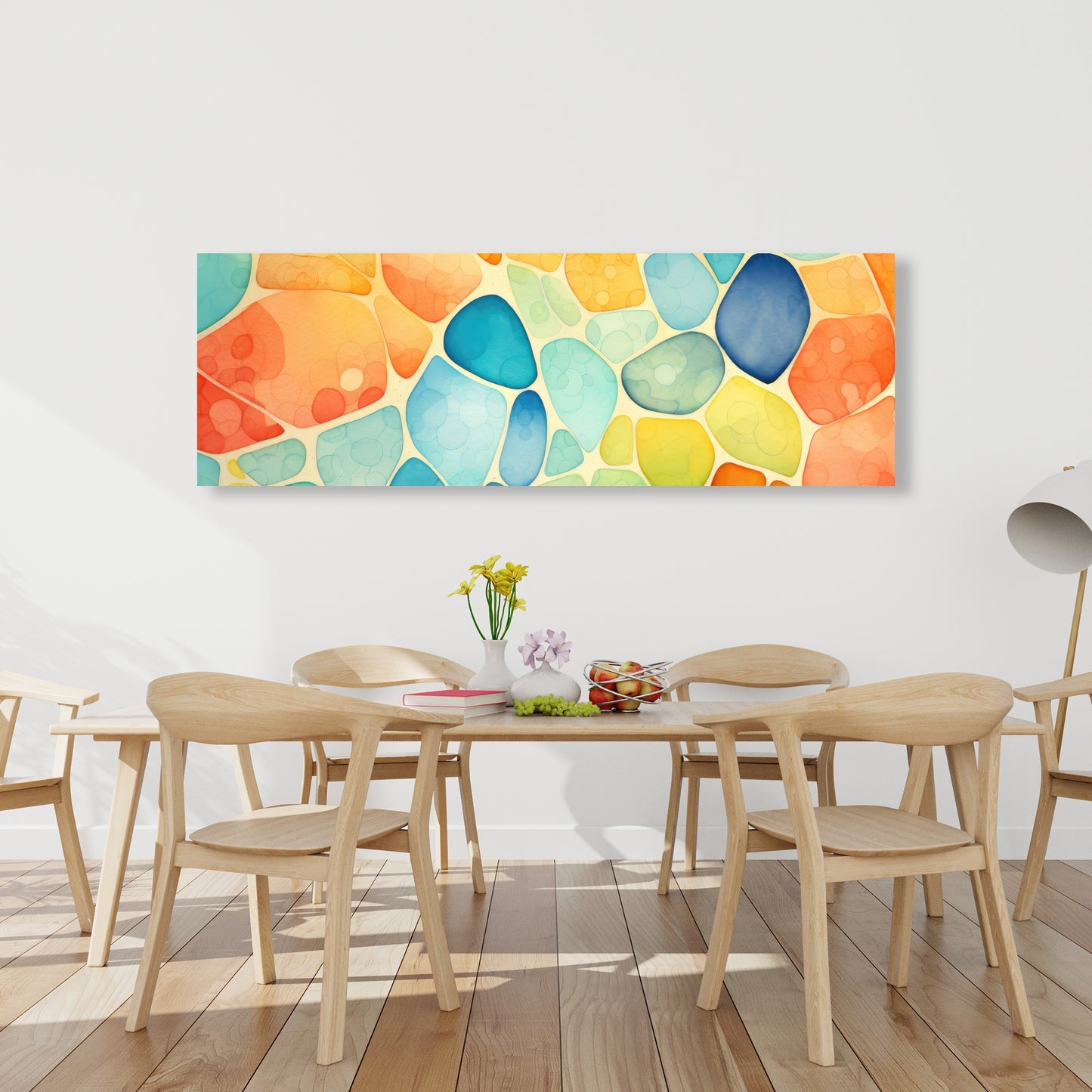 Blobs Turquoise Canvas - Unique Home Decor Art Piece