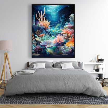 The Reef - Coral Framed Canvas for Stunning Home Decor