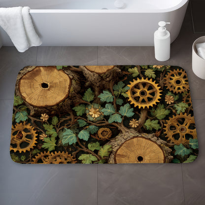 Hiding gears - 17"x24" Bath mat