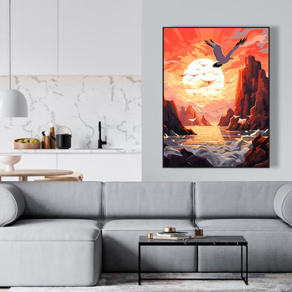 Isles of Omen - White Framed Canvas Home Decor Art Print