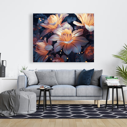 Pixie Flowers - White Canvas Home Decor for Elegant Spaces