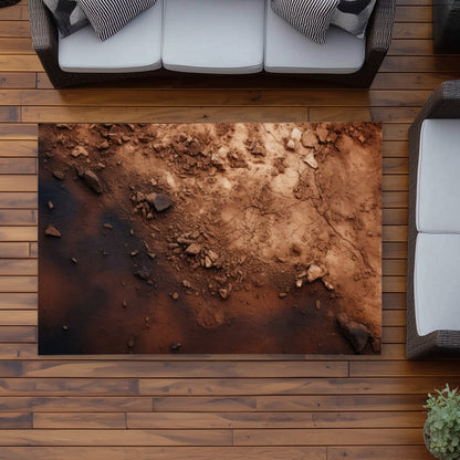 The Dark Patch - Black Outdoor Area Rug for Home Decor