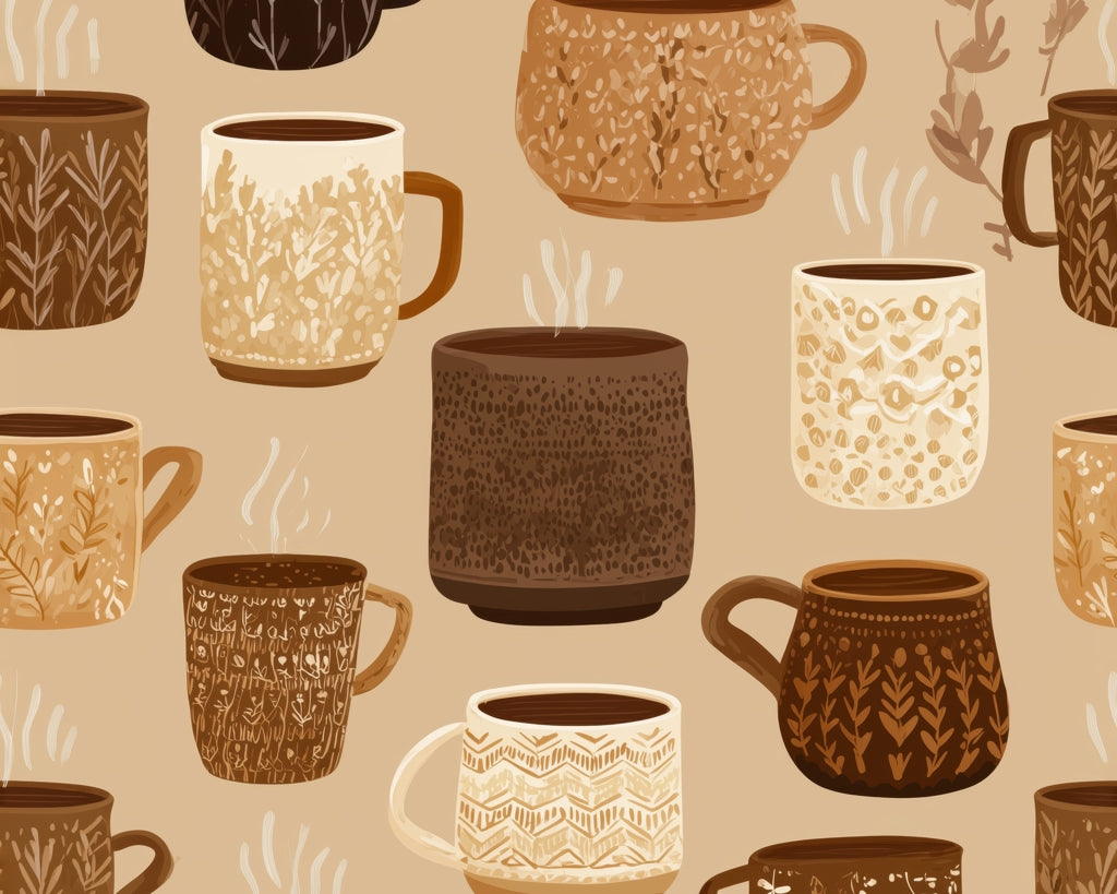 Cozy Cup Collection Polyester Placemats for Home Decor