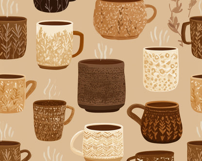 Cozy Cup Collection Polyester Placemats for Home Decor