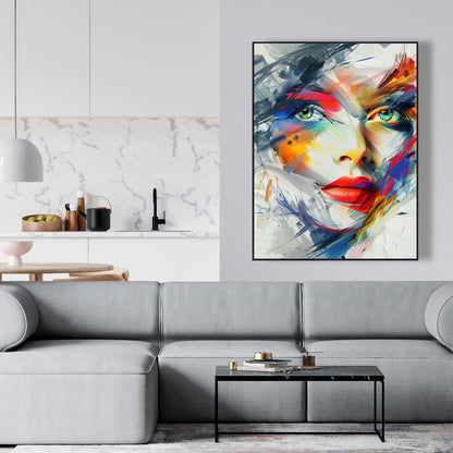 Abstract Look - White Framed Canvas Art for Home Decor