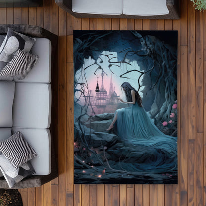 Morose Cave - Pink Outdoor Area Rug for Home Decor
