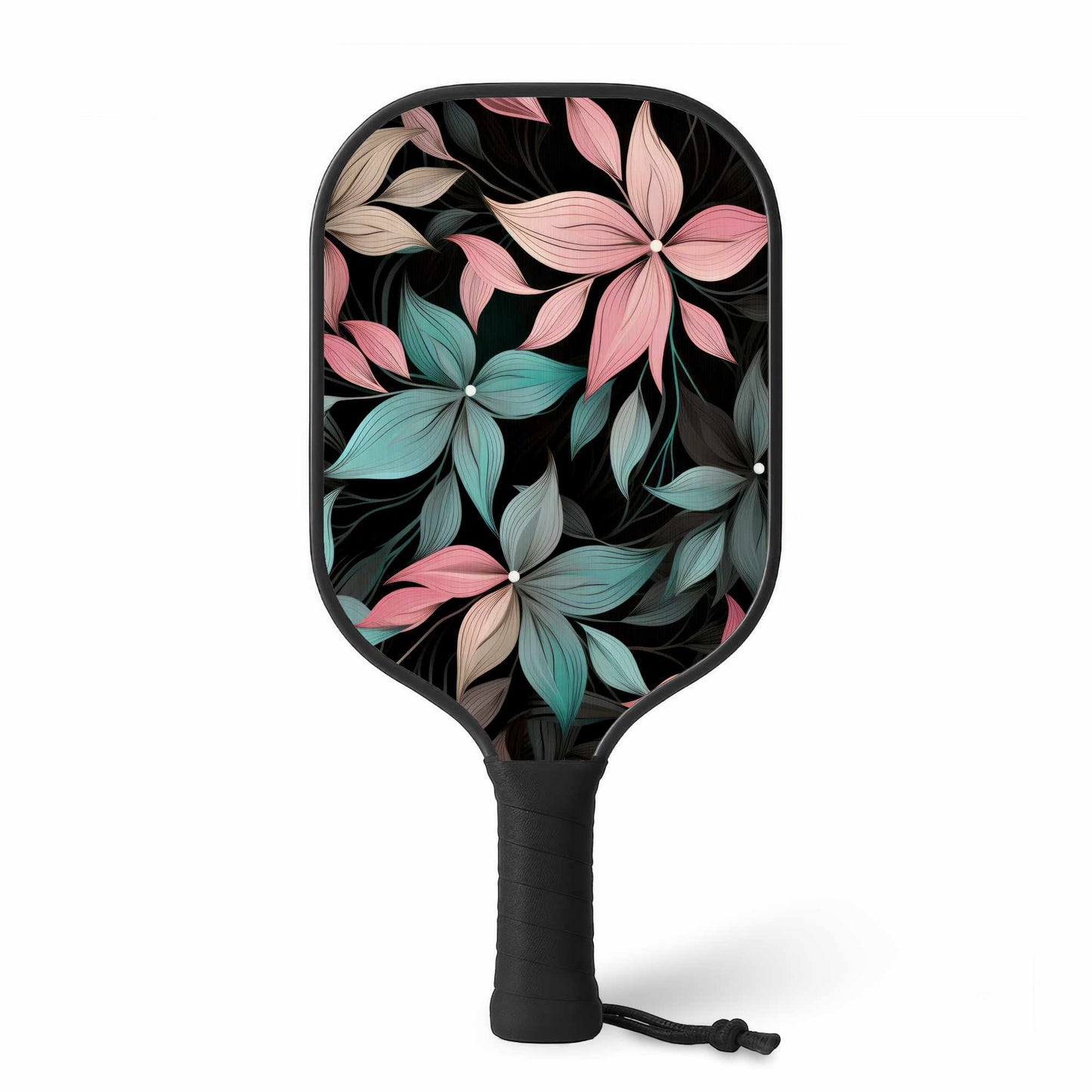 Ensemble de pagaies de pickleball décontractées à fleurs désaturées pour le sport