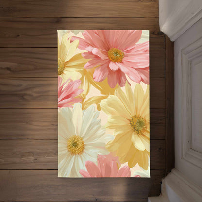 Sunlit Daisy Dream Door Mat - Indoor Outdoor Home Decor