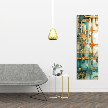 Turns and bends - Turquoise Canvas for Home Decor | Art