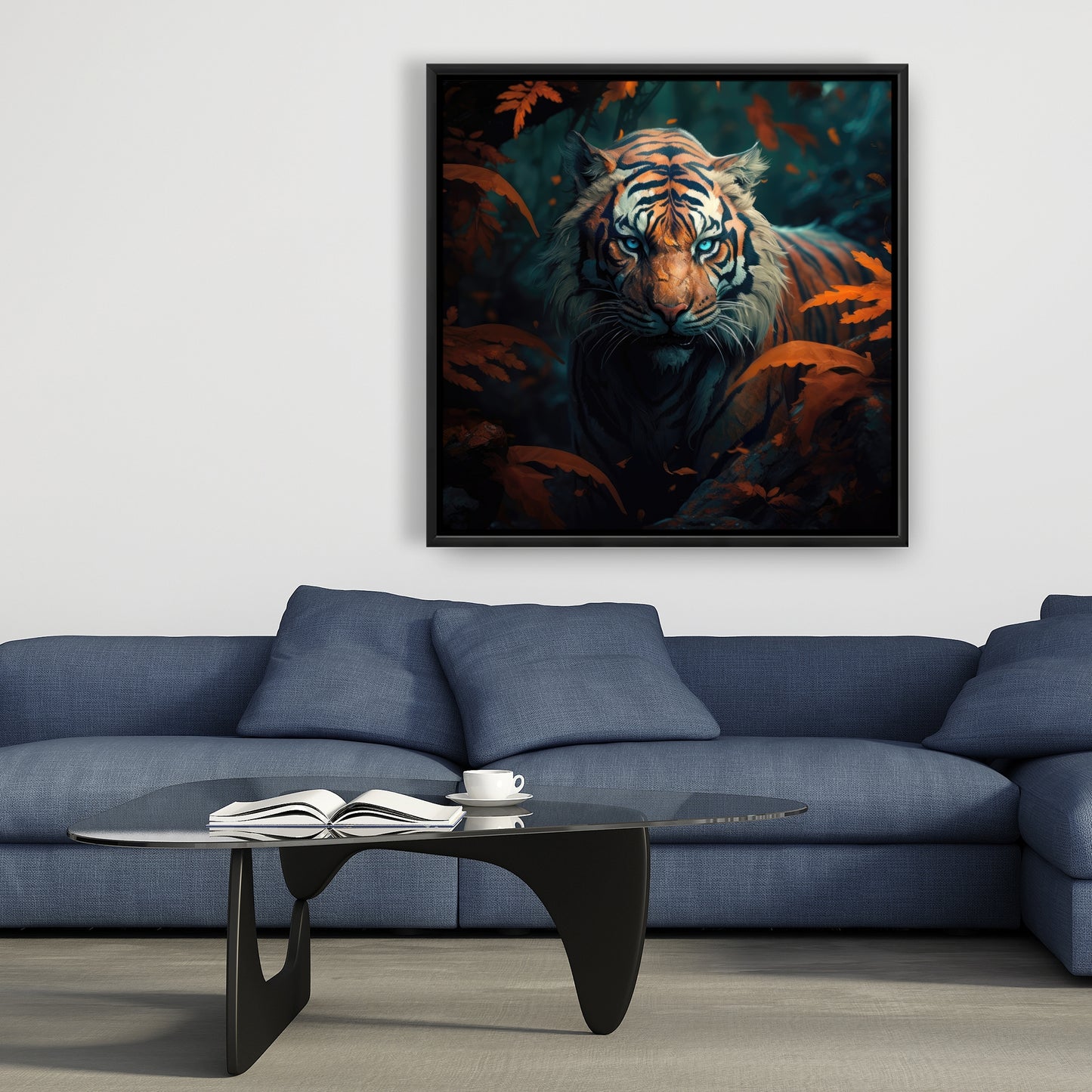 Observed - Orange Framed Canvas Art for Home Decor