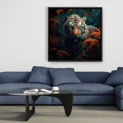 Observed - Orange Framed Canvas Art for Home Decor