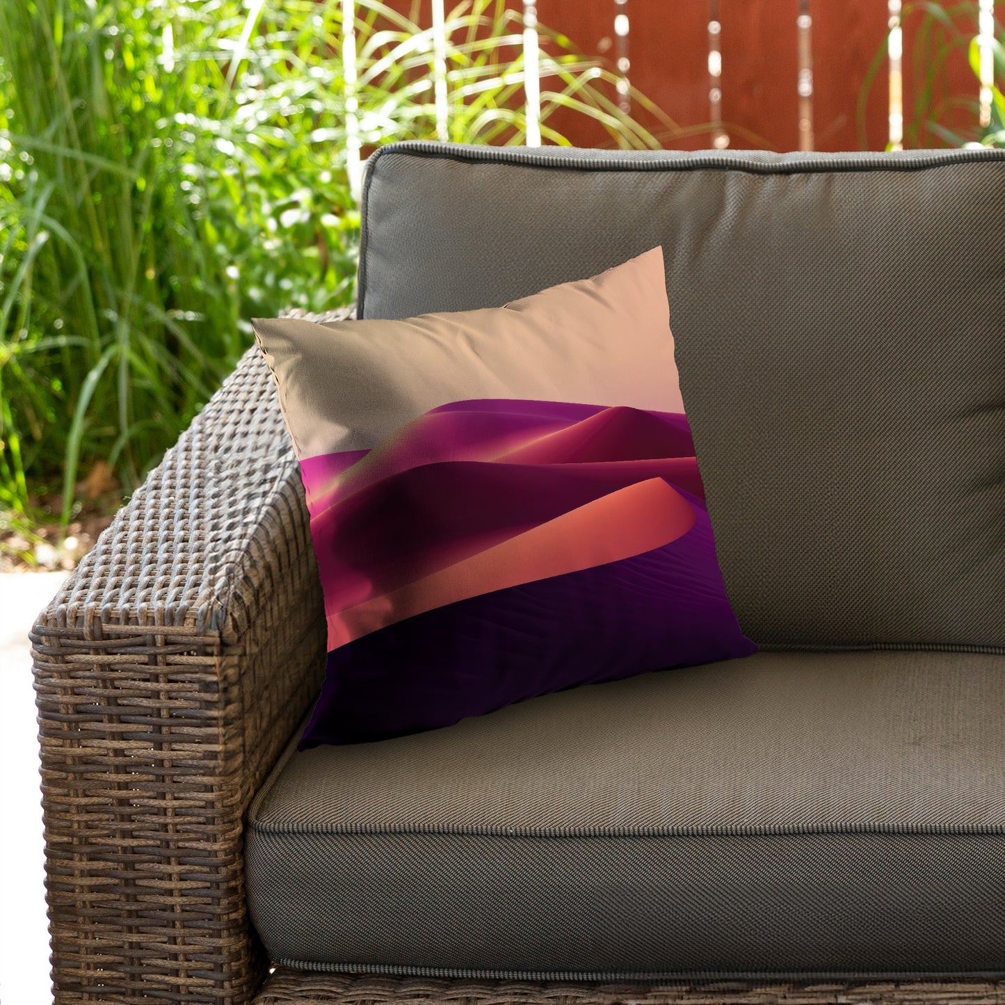 Deep Dunes Purple Poly Twill Throw Pillow Insert | Home Decor