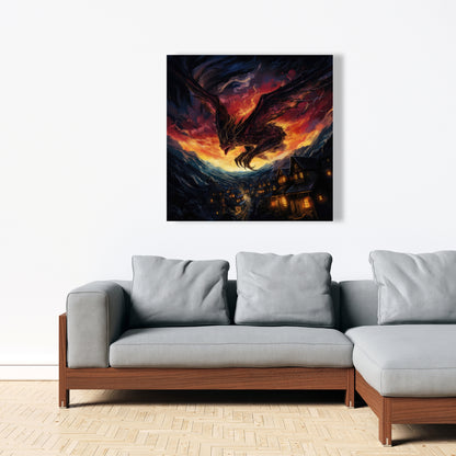 Back for Revenge - Black Canvas Home Decor Art Piece