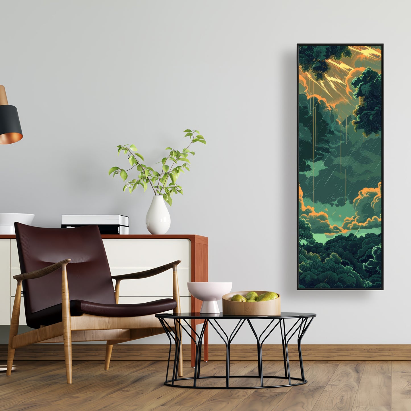 Drops - Yellow Framed Canvas Art for Stylish Home Decor