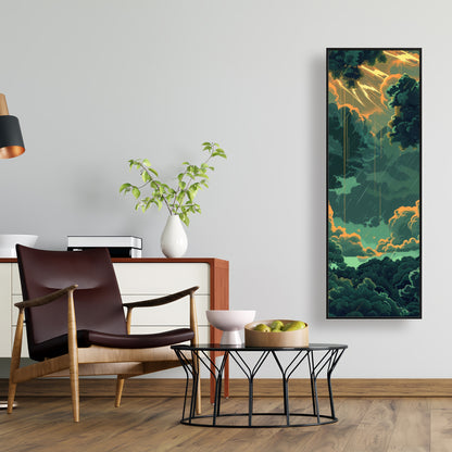 Drops - Yellow Framed Canvas Art for Stylish Home Decor