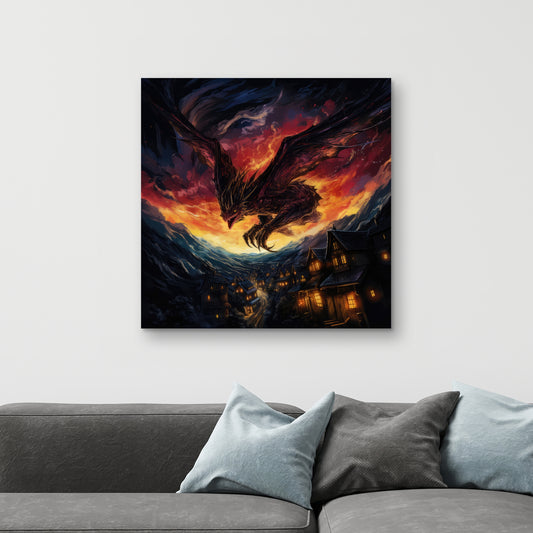 Back for Revenge - Black Canvas Home Decor Art Piece