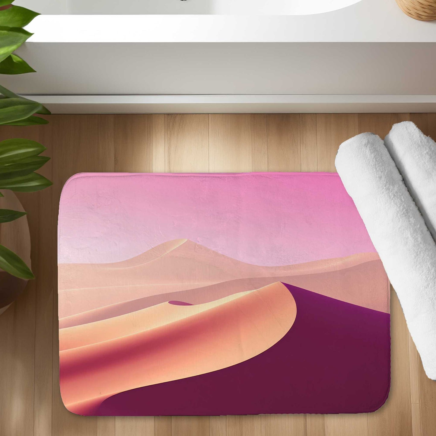 Calm Dunes Beige Bath Mat | Elegant Home Decor Essential