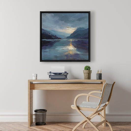Obscure - Gray Framed Canvas Art for Elegant Home Decor