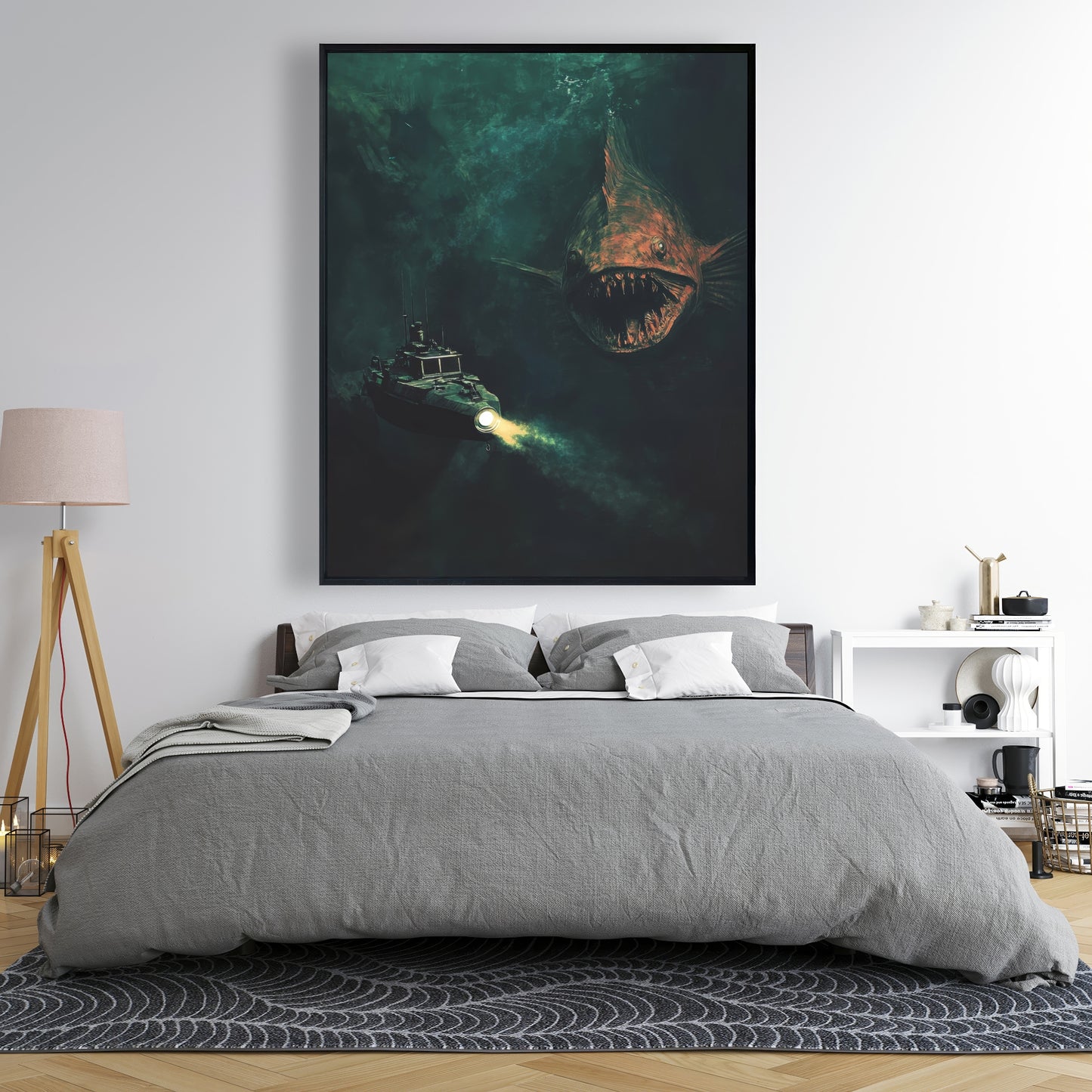 Depths - 36"x36" Framed canvas