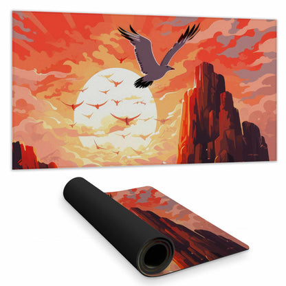 Isles of Omen White Desk Mat for Stylish Home Decor