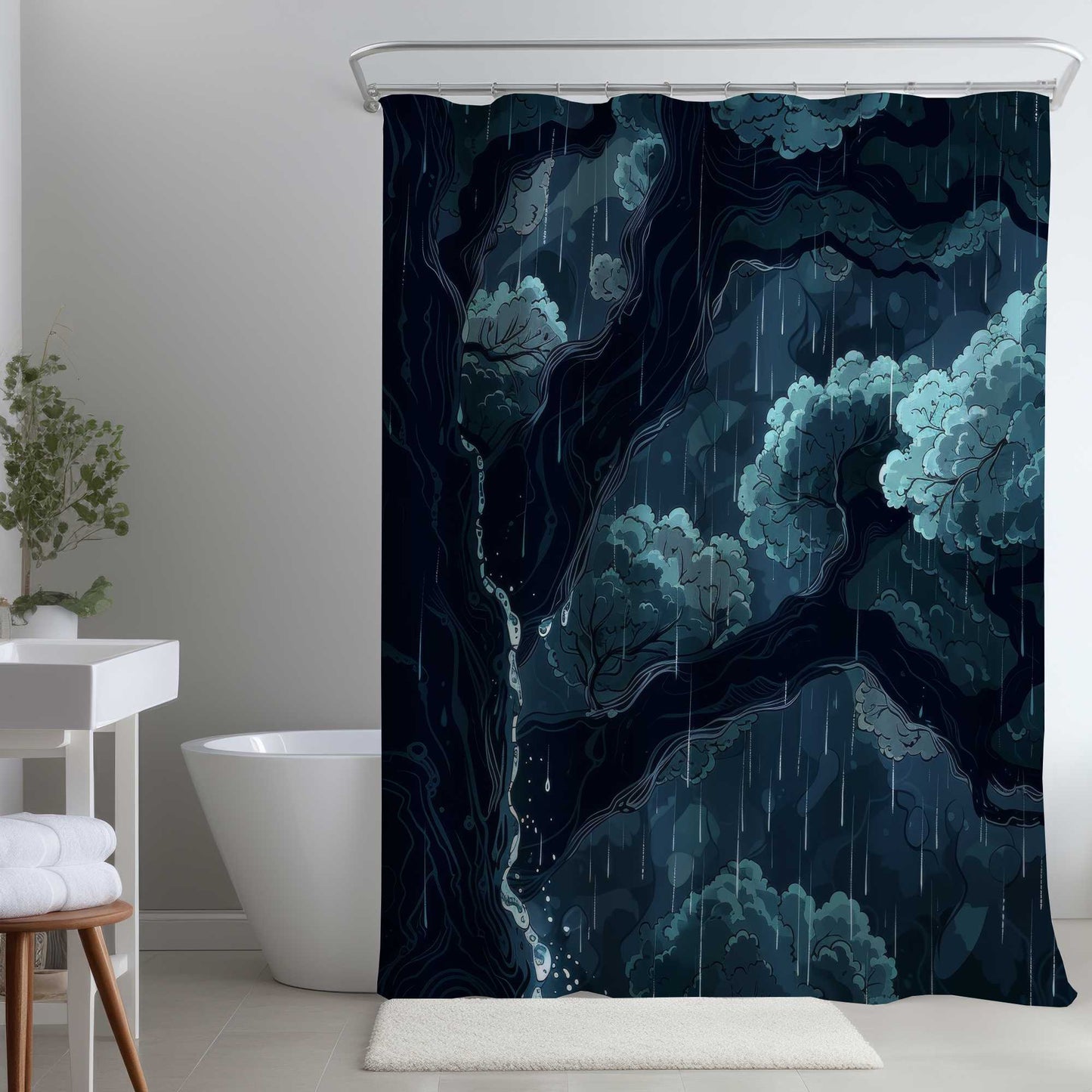 Rideau de douche à baldaquin | Rideau de décoration intérieure élégant