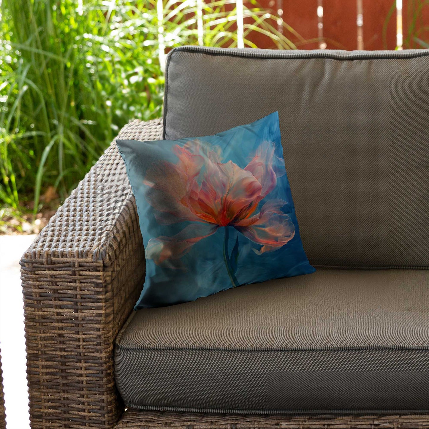 Coussin décoratif en sergé de polyester mélangé - Accessoire de décoration élégant pour la maison