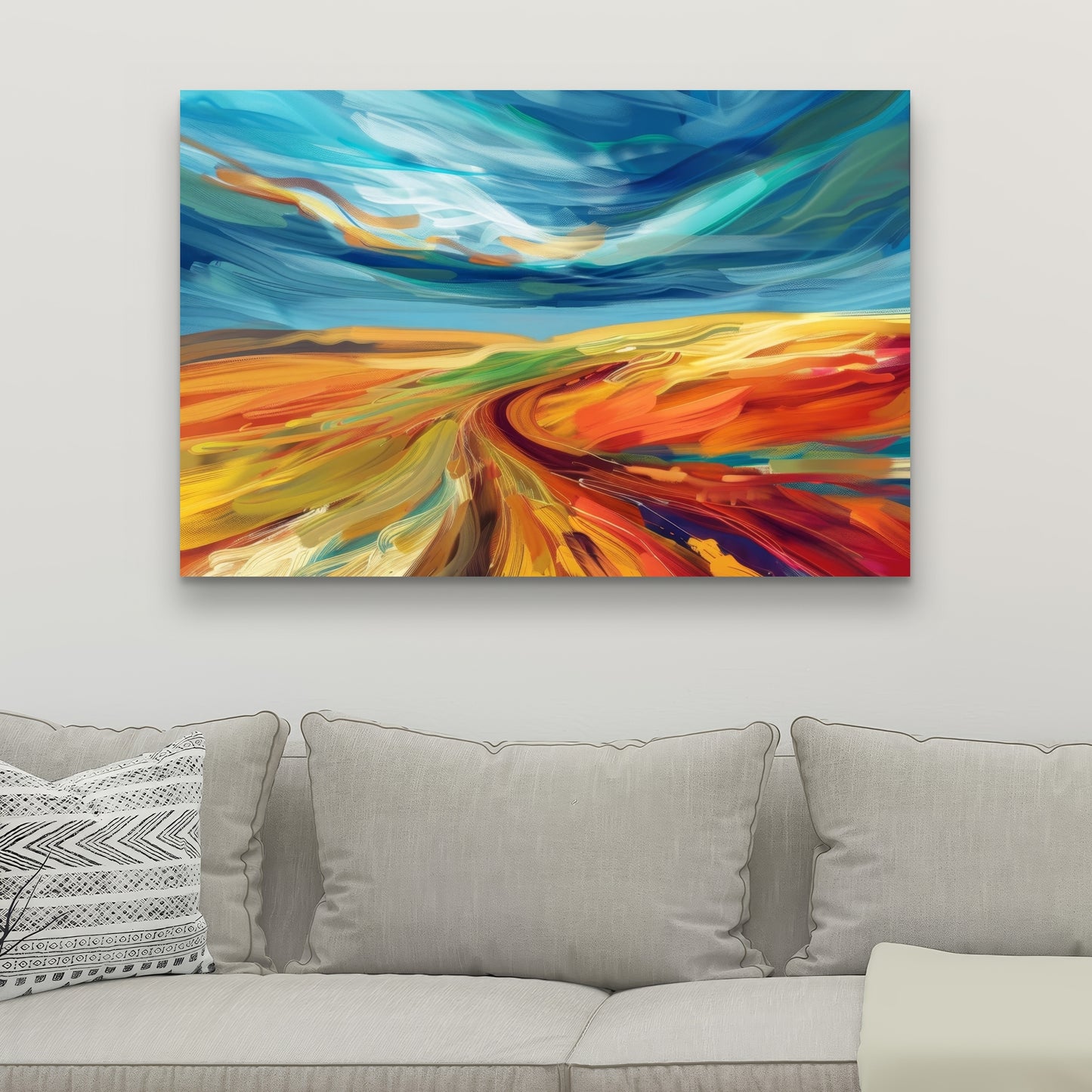 Land flow - 32"x32" Canvas