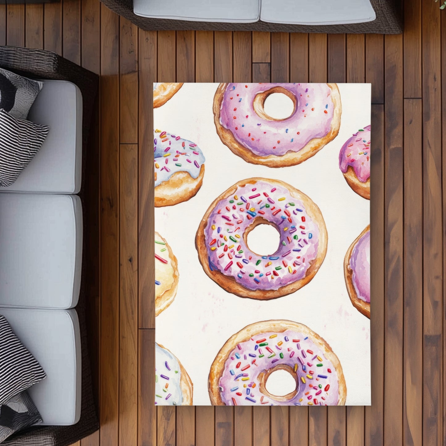 Sugar delights White Outdoor Area Rug | Stylish