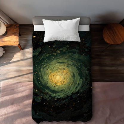 Swirling gases Green Duvet Cover | Stylish Home Decor