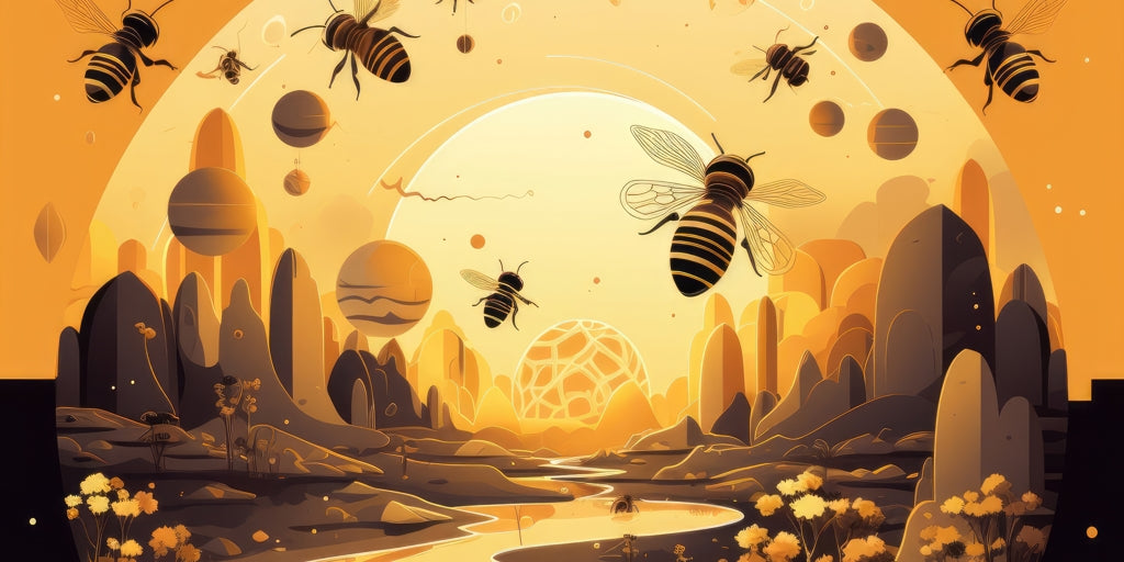 Hive planet - Desk mat - Print on demand