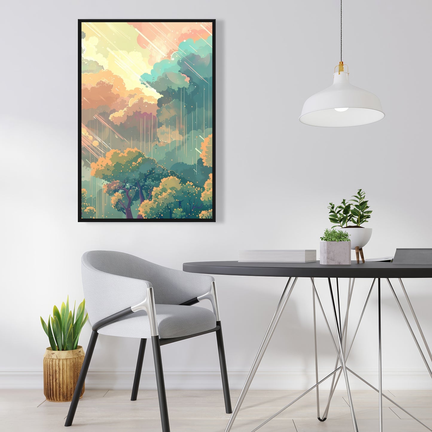 Crystal winds - 36"x36" Framed canvas