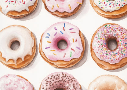 Donuts Beige Indoor Outdoor Door Mat - Home Decor Accent