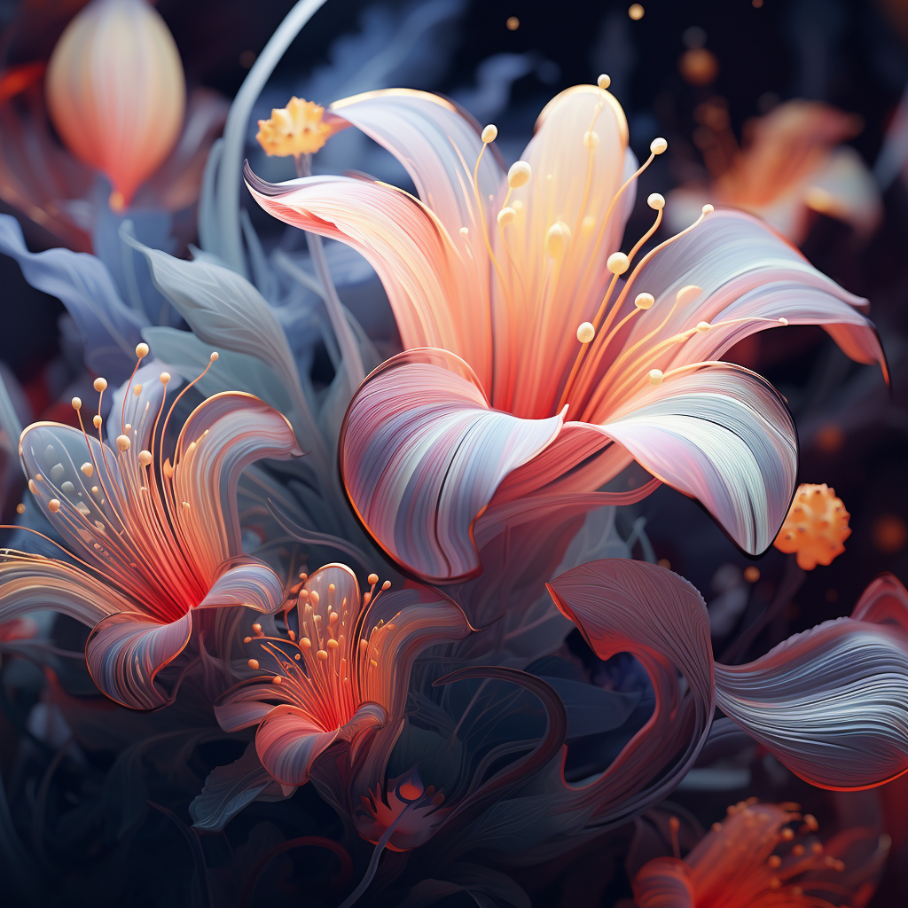 Astral bloom - Framed Canvas - Print on demand