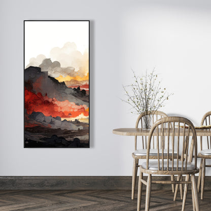 Scolding land - 36"x36" Framed canvas