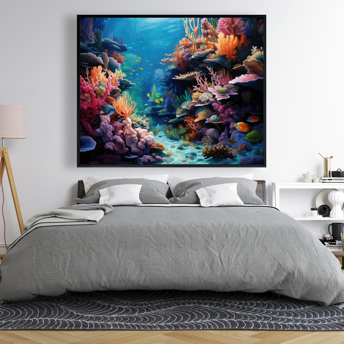 Coral - 36"x36" Framed canvas