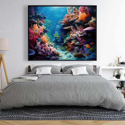 Coral - 36"x36" Framed canvas