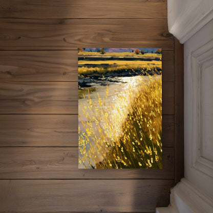 Paillasson lumineux Golden Stream | Décoration d'intérieur et d'extérieur
