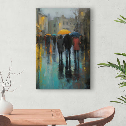 Rainy Day Yellow Canvas - Brighten Your Home Decor Today