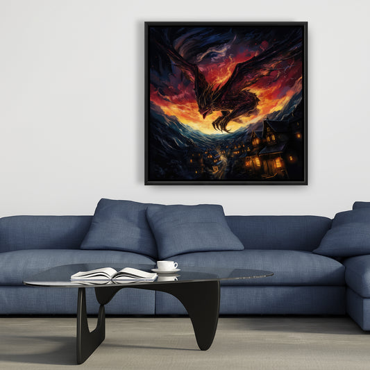 Back for Revenge - Orange Framed Canvas for Home Decor
