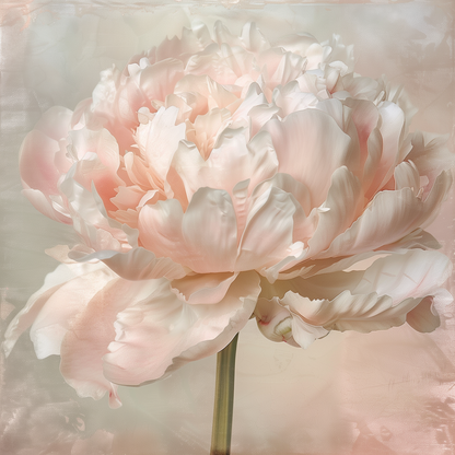 Peony Poly Twill Throw Pillow - Elegant Home Decor Accent