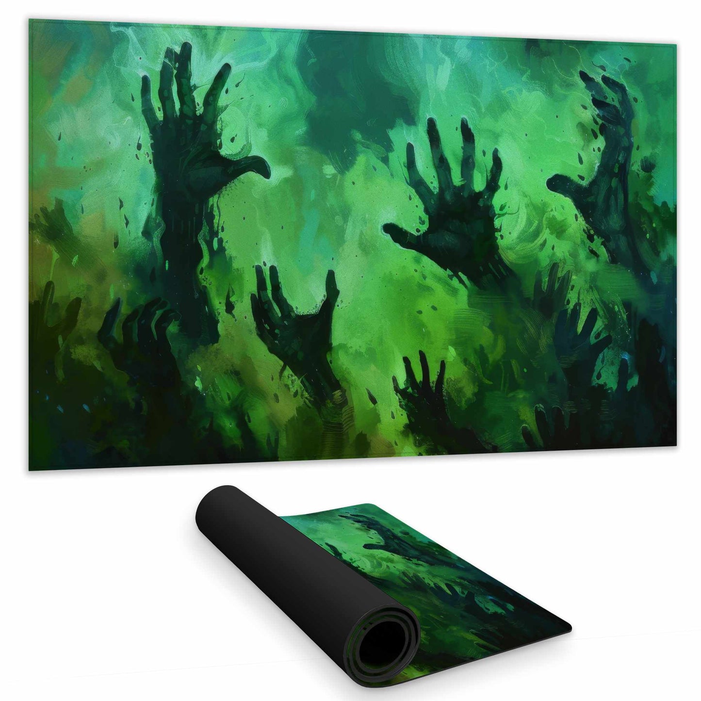 Hands of Despair Black Gaming Mat | Stylish Home Decor