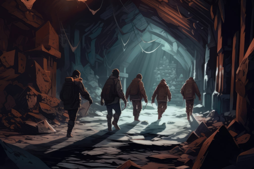 The Catacombs - Black Outdoor Area Rug for Home Decor