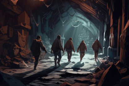 The Catacombs - Black Outdoor Area Rug for Home Decor