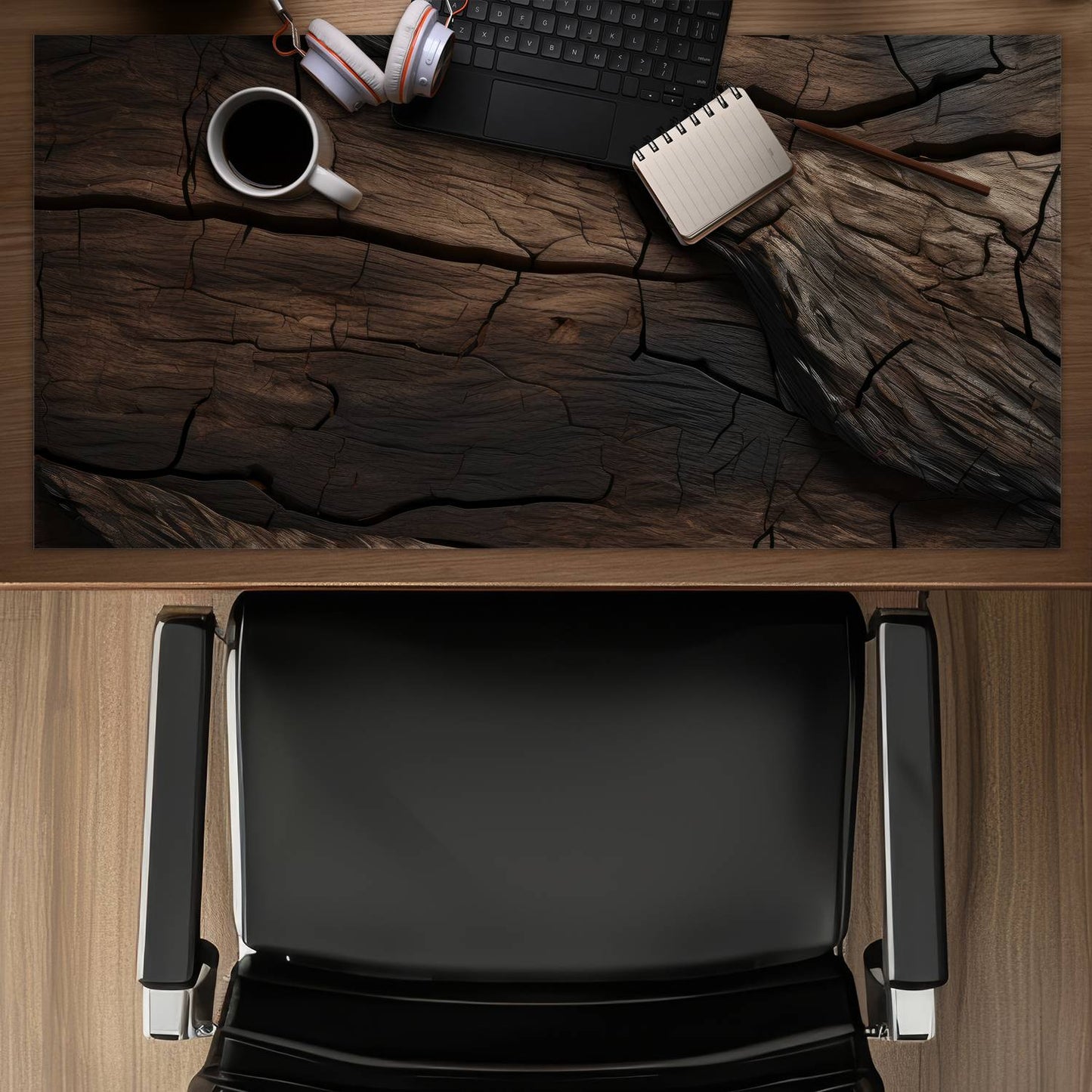 Brown wood - Desk mat - Print on demand