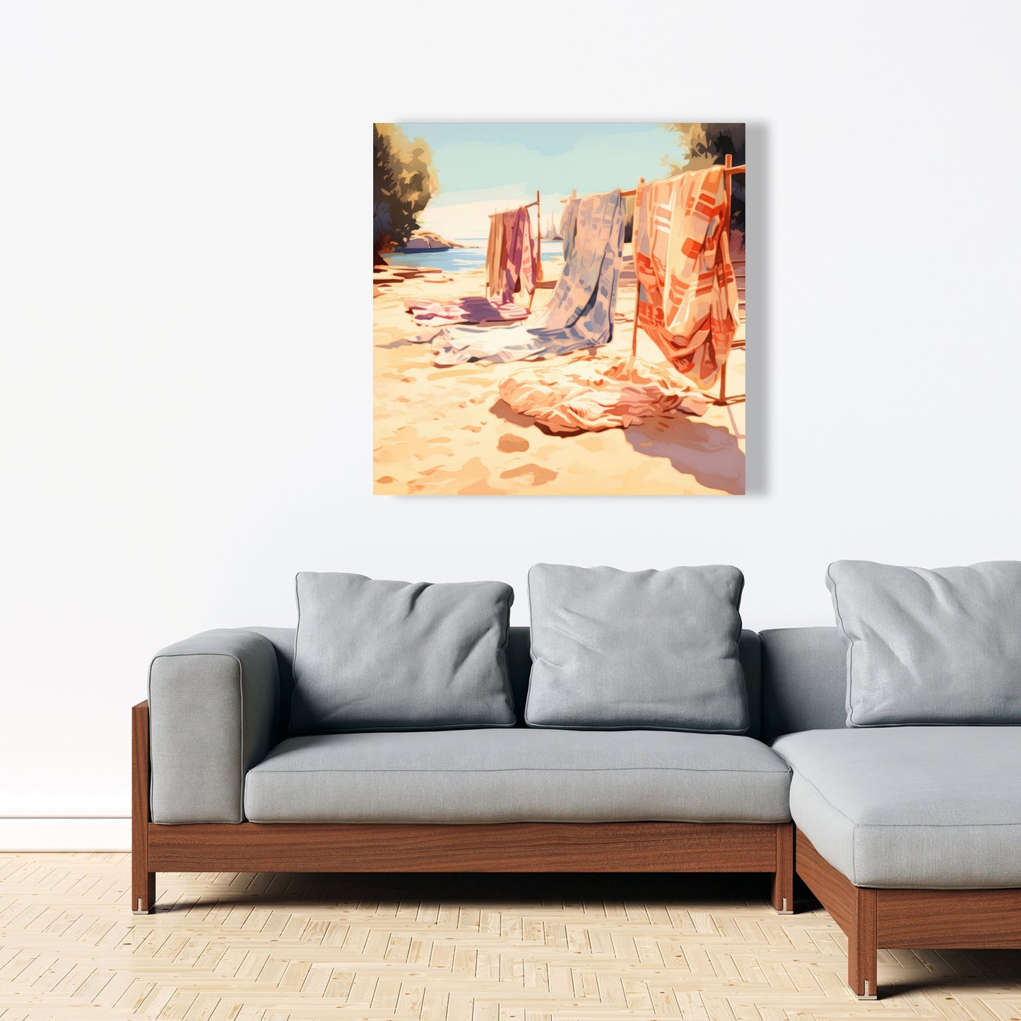 Warm Sands - Blue Canvas Art | Stylish Wall Art